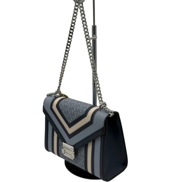 RETAIL $598 MICHAEL KORS Color-Block and Signature Logo Shoulder Bag*NEW/tags - Picture 3 of 5